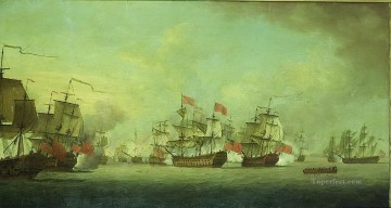 海戦 Painting - ノウルズのアクション海戦